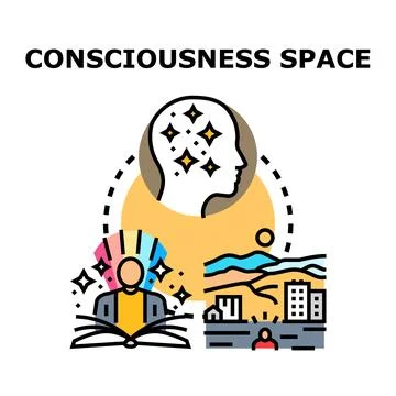 Human mind exploring knowledge and environment concept Stock Illustration