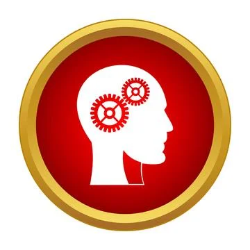 Human mind gears processing logic and ideas concept Stock Illustration