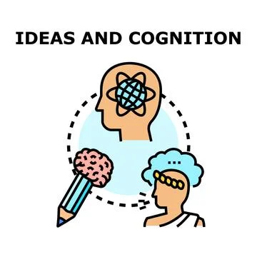 Human mind generating creative ideas and cognition Stock Illustration