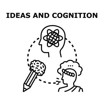 Human mind generating creative ideas and cognition Stock Illustration