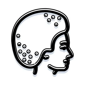 Human mind generating new ideas and thoughts Stock Illustration