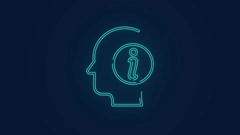 Human mind information processing technology animation Stock Footage 264959985