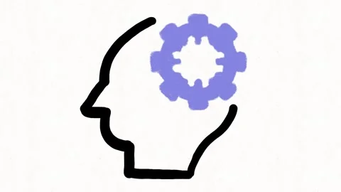 Human Mind Process and Thinking Gear Animation Stock Footage 341802237
