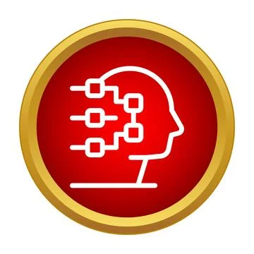 Human mind processing data artificial intelligence concept 库存插图