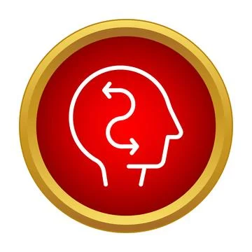 Human mind processing information icon design Stock Illustration