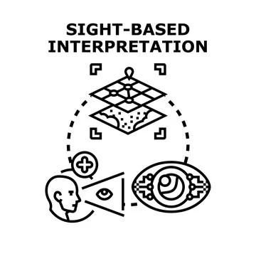 Human mind processing sight based interpretation data concept イラスト素材