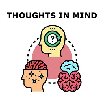 Human mind thinking process and problem solving Stock Illustration