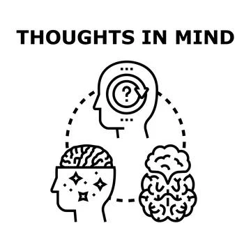Human mind thinking process and problem solving Ilustração Stock