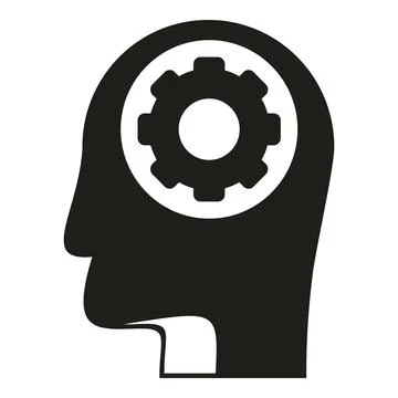 Human mind thinking process symbol concept Stock Illustration