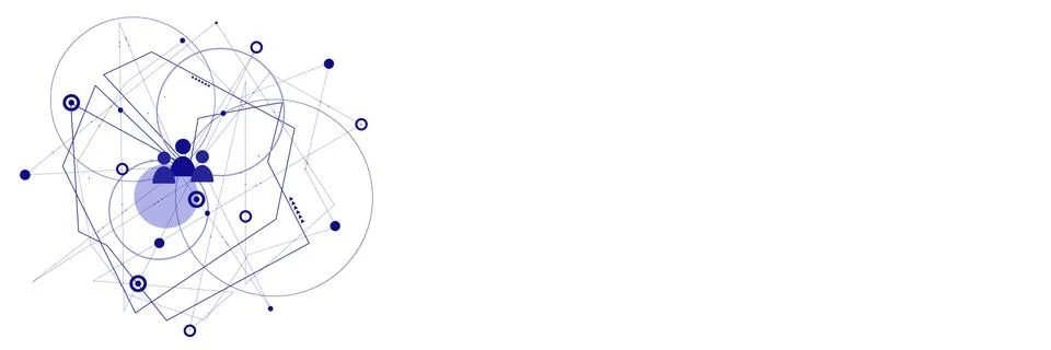 Human model connection on the white Stock Illustration