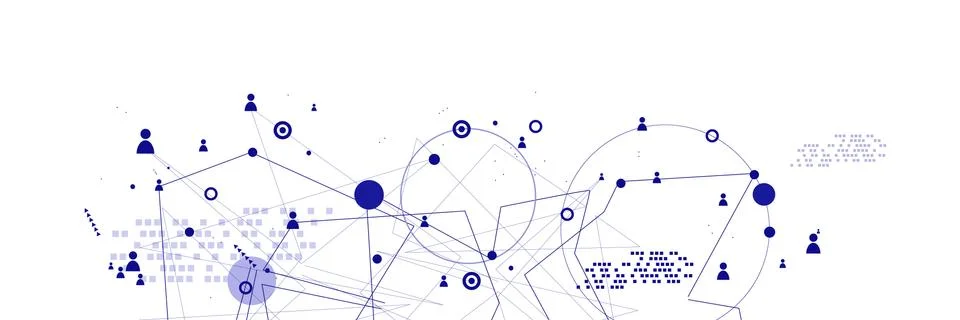 Human model connection on the white Illustrazione stock