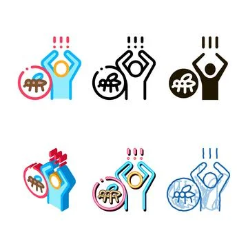 Human mosquito icon vector outline looks Stock Illustration