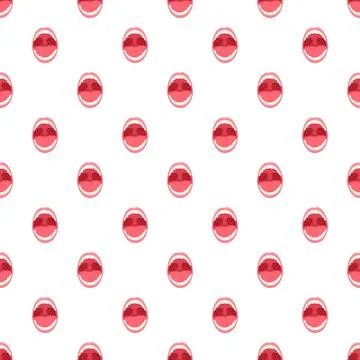 Human mouth pattern showing tonsillitis and sore throat Stock Illustration