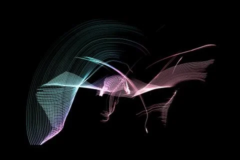 Human movement in LED Strip Light Stock Illustration