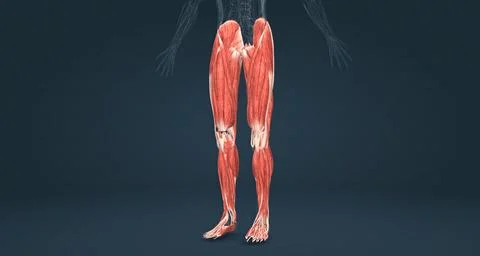 Human muscles of the lower limb Stock Illustration