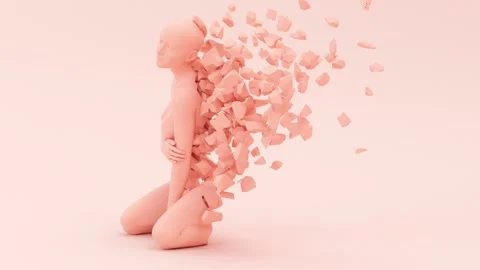 Human naked young elegant posing figure, sitting pretty attractive woman. Stock Footage 180646475