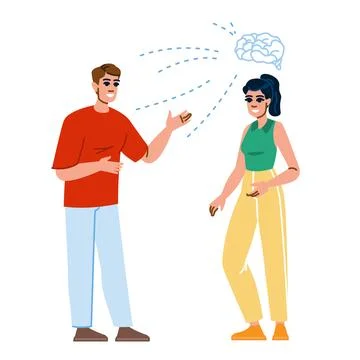 Human natural language processing nlp vector Illustrazione stock