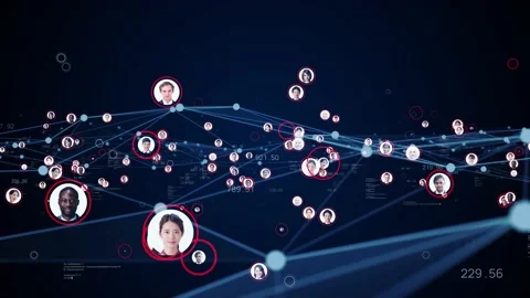 Human network concept. Global business. Human resources. Vidéo 138645035