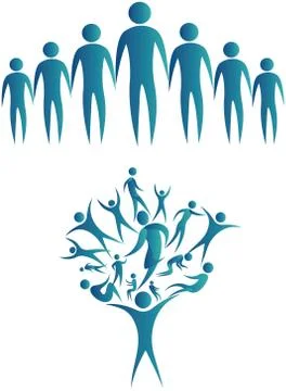 Human networking collection Stock Illustration
