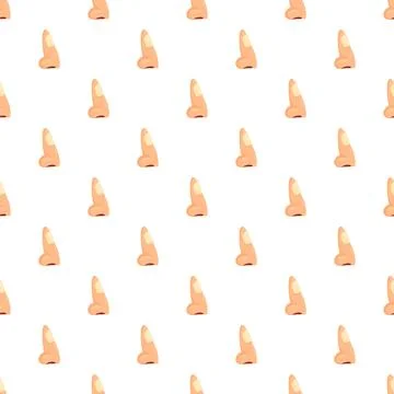 Human nose cartoon pattern repeating seamless background Illustrazione stock