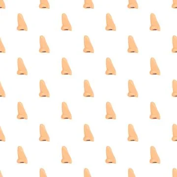 Human nose cartoon pattern repeating background design 库存插图