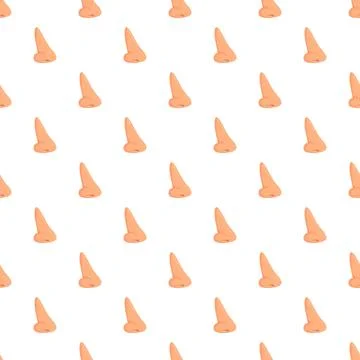 Human nose cartoon pattern repeating design element Stock Illustration