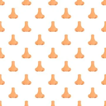 Human nose cartoon seamless pattern repeating background Stock Illustration