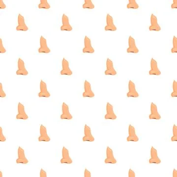Human nose cartoon seamless pattern background texture Stock Illustration
