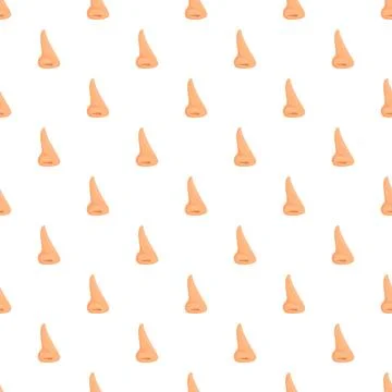 Human nose cartoon seamless pattern background 스톡 일러스트