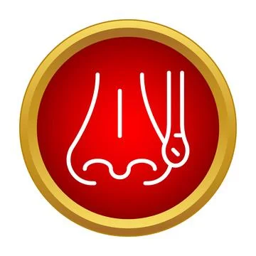 Human nose having allergic reaction or suffering from rhinitis Stock Illustration