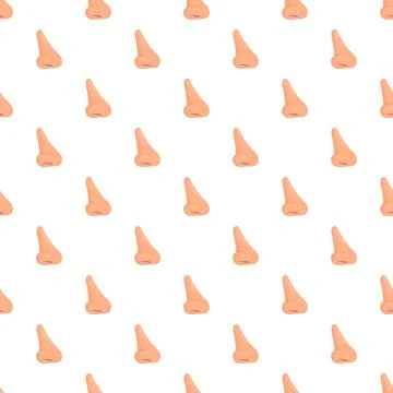 Human nose pattern creating a seamless background Illustrazione stock