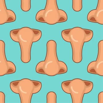 Human Nose pattern seamless. Noses background. vector illustration Stock Illustration