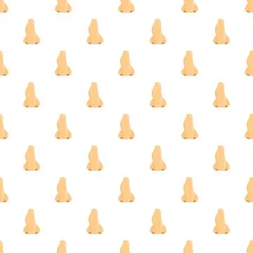 Human nose seamless pattern for anatomy and facial features Stock Illustration