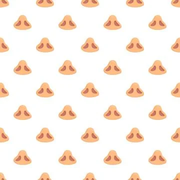 Human noses creating a seamless pattern on white background Stockillustratie