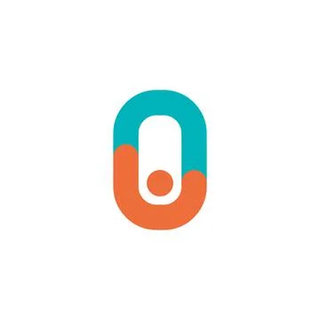 Human, number zero or letter o. vector symbol Stock Illustration