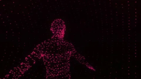 Human from numbers Stock Footage 123506088