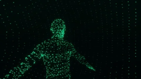 Human from numbers Stock Footage 123506100