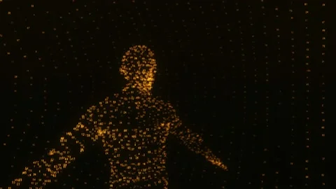 Human from numbers Stock Footage 123506107