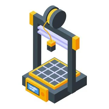 Human organ printer icon isometric vector. Medical engineering 스톡 일러스트