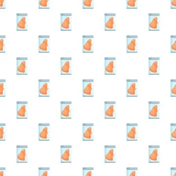 Human organs in jars seamless pattern Stock Illustration