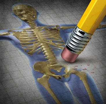 Human osteoporosis Stock Illustration
