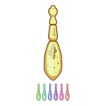 Human parasite worm medical vector graphic イラスト素材