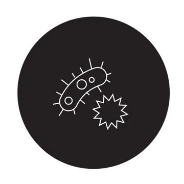 Human parasites black vector concept icon. Human parasites flat illustration Stock Illustration
