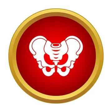 Human pelvis skeletal system icon for healthcare concept Stock Illustration