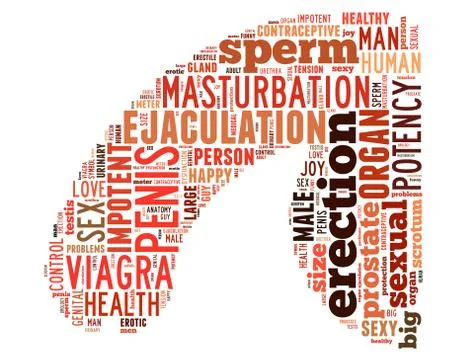 Human penis, word cloud concept Illustrazione stock