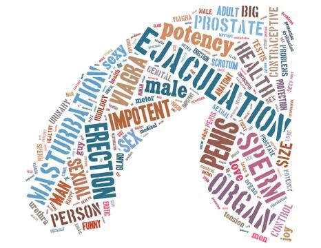 Human penis, word cloud concept Illustrazione stock