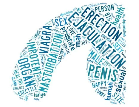 Human penis, word cloud concept Illustrazione stock
