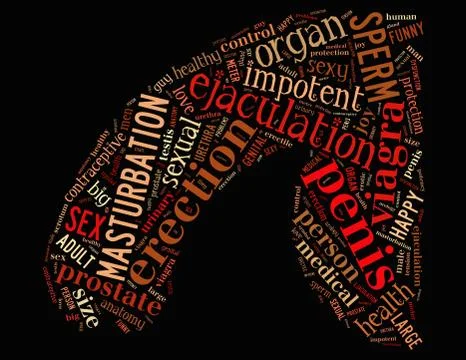 Human penis, word cloud concept Illustrazione stock