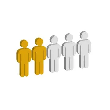 Human person 3d icon vector  Stock Illustration