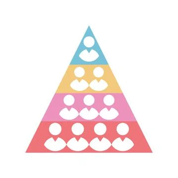Human pictogram pyramid Stock Illustration